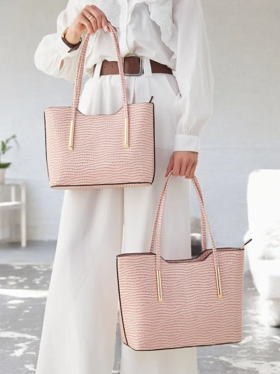 Royalfashion Dvojno prevlečena ženska torba z embosiranjem