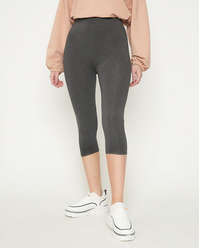 Royalfashion Damskie ciemnoszare legginsy o długości 3/4