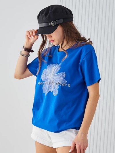 Royalfashion Ženska bombažna majica Več in več