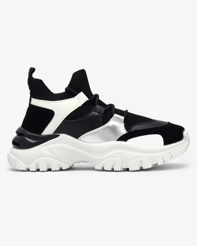 Royalfashion Biało- czarne sportowe sneakersy damskie Ziragga