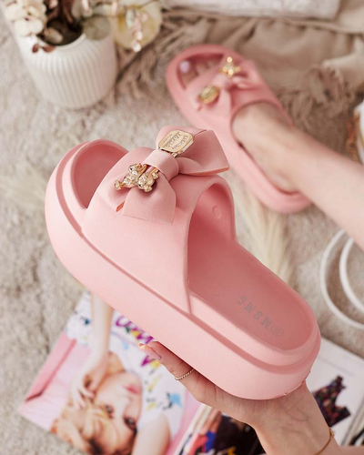 Royalfashion Ženske gumijaste japonke z okrasnim lokom Apis