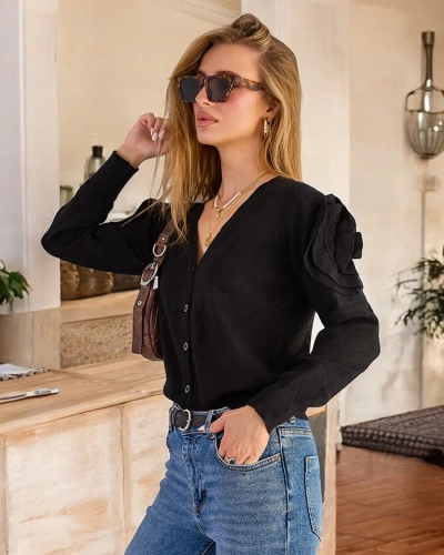 Royalfashion Ženski pulover brez gumbov