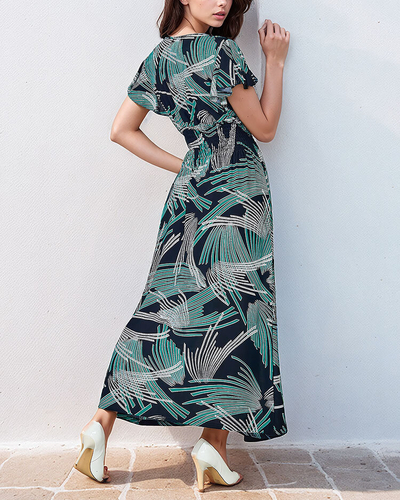 Royalfashion Vzorčena ženska midi obleka