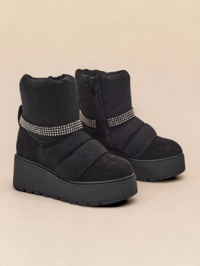 Royalfashion Ženski zimski čevlji z wedge peto Renosi