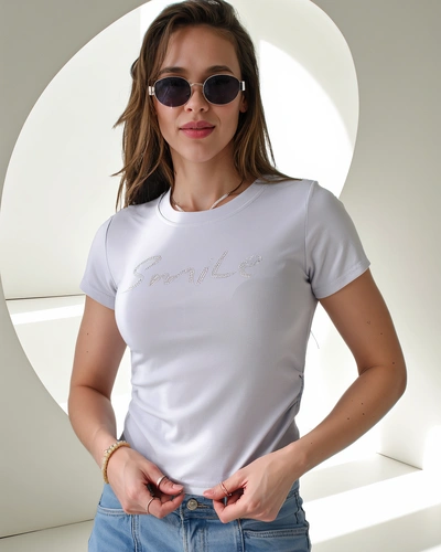 Royalfashion Ženska bombažna bluzica z napisom