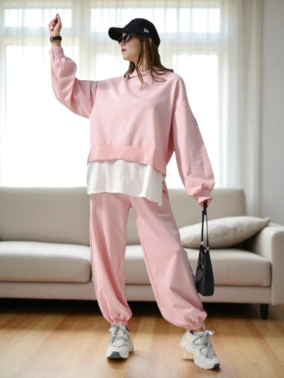 Royalfashion Ženski bombažni set z vložkom podobnim srajci