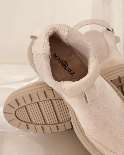 Royalfashion Ženske čizme do gležnja s dekorativnim remenom Ozzoas