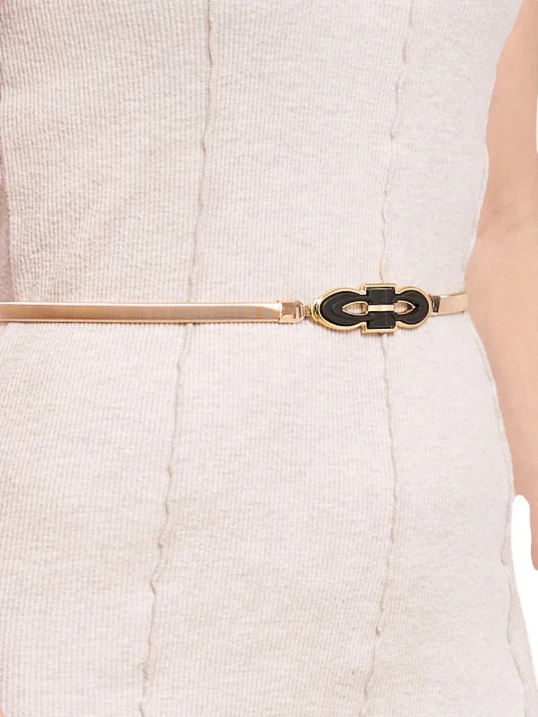 Ženski zlati kovinski pas Callista – eleganca v italijanskem slogu