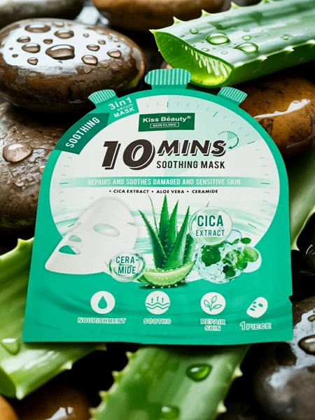 Maska za obraz v lističih z aloe vero - vlažilna
