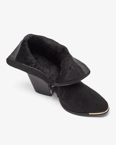 Royalfashion Črni izolirani ženski škornji Diva Charms