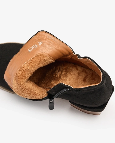 Royalfashion Black Lemere škornji s kvadratno peto