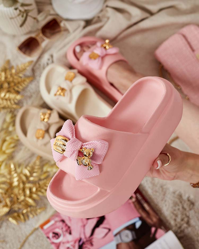 Royalfashion Ženske gumijaste japonke z okrasnim lokom Nilm