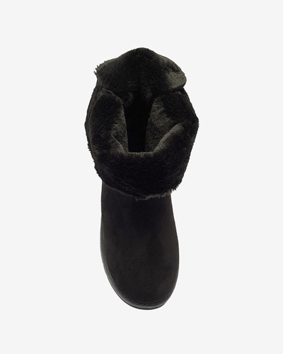 Škornji Stella iz ekološkega semiš usnja z ravno peto