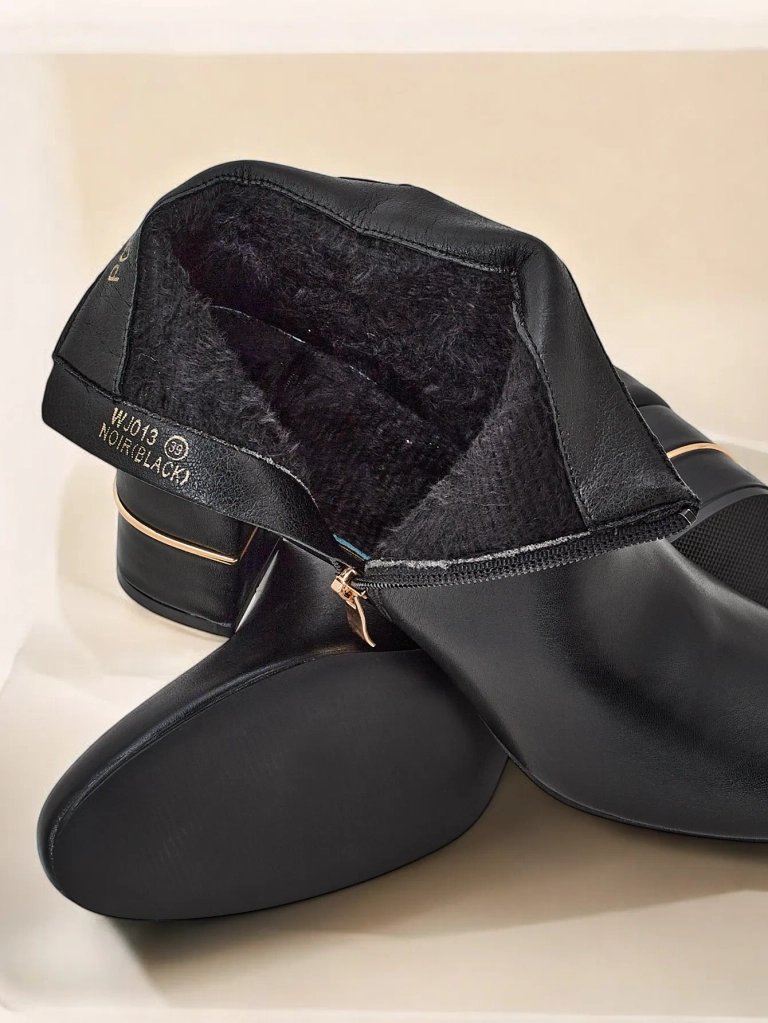 Royalfashion Ženske čizme na petu od prave kože Afennor