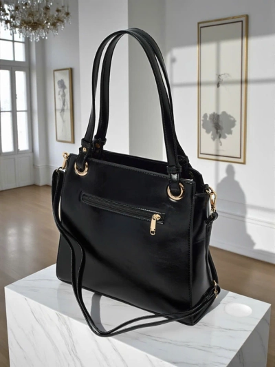 Ženska shopper torba iz eko usnja Silent Raven