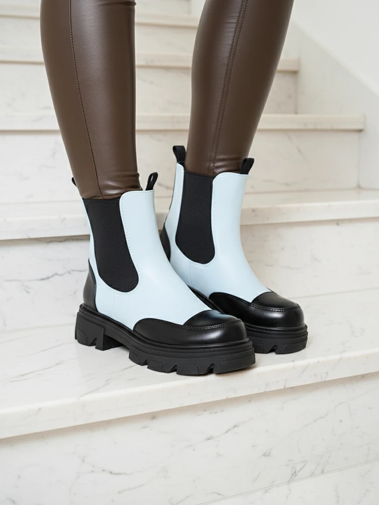 Royalfashion Modri ženski škornji Userrus