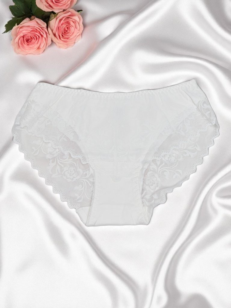 Royalfashion Ženske bombažne hlačke s čipko Pure Lace