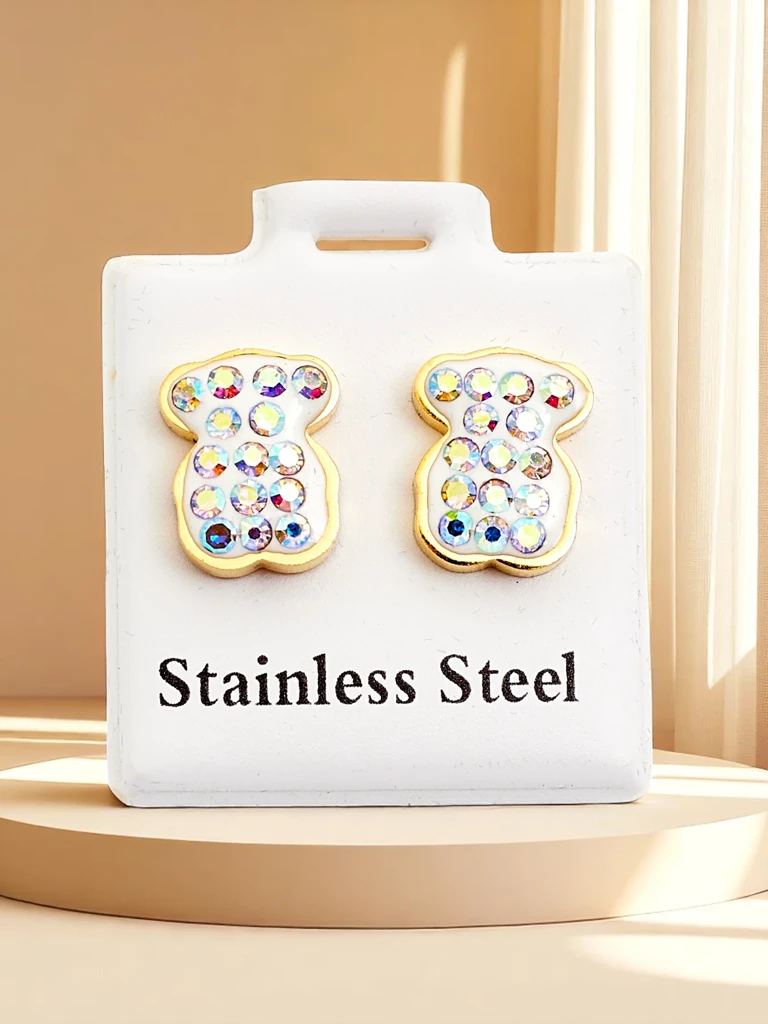 Royalfashion Ženski uhani v obliki medvedka