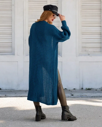 Royalfashion Ženski pleteni pulover s pregrinjalom