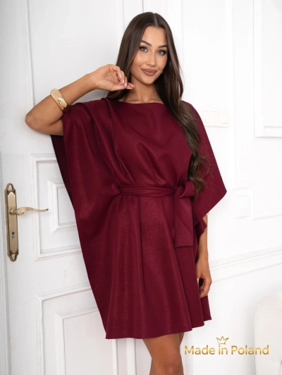 Aurelia Bordo Sukienka Elegante