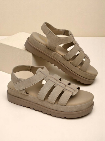 Ženski sandali Royalfashion Helena Classico platforma svetlo rjava