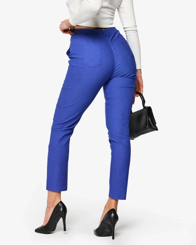 Royalfashion Niebieskie damskie spodnie typu tregginsy PLUS SIZE