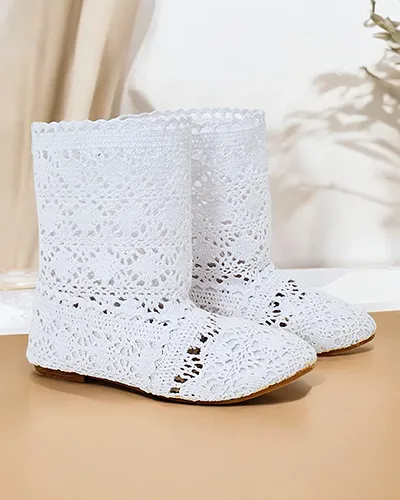 Royalfashion Otroški ažurasti škornji Ollor