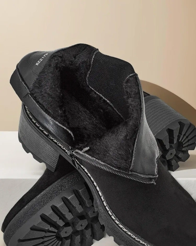 Royalfashion Eco-suede ženske gležnjače na potpetici Segori