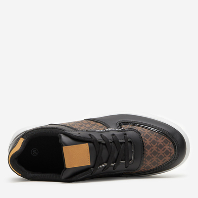 Royalfashion Czarne damskie buty sportowe z printem Glou