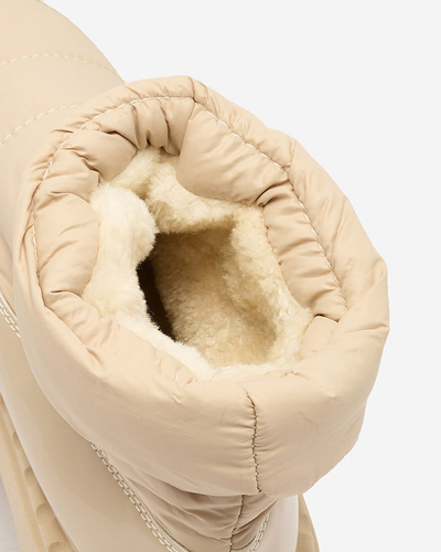 Royalfashion Ženski snežni škornji v bež barvi Ireda