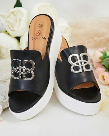 Royalfashion Ženske japonke Sailme na mačjem usnju