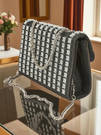 Royalfashion Ženska ročna torbica s cirkoni Elira Dusk