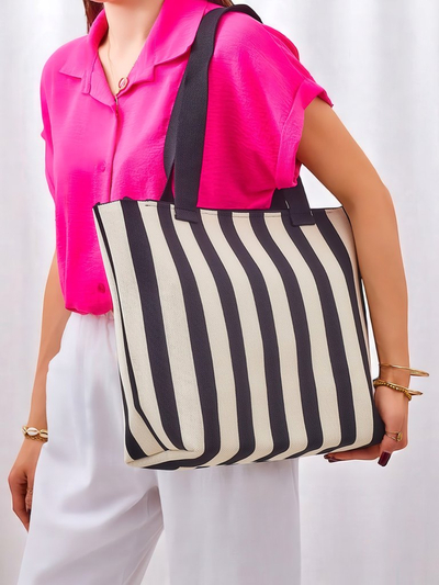 Royalfashion Torba iz blaga s črtami, za vsakodnevno uporabo