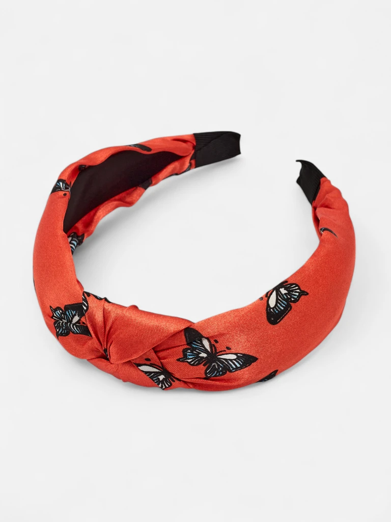 Royalfashion Naglavni trak za lase karirast z metulji Butterfly Weave