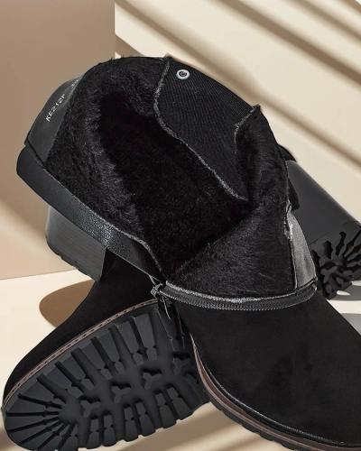 Damske eco-zamšnove kotnike Royalfashion na stolp Idilla