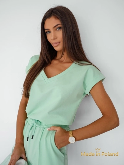 Ženski komplet mint Venera – bombažno udobje z italijansko eleganco