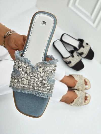 Royalfashion ženski natikači z bleščicami CrystalEase