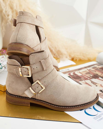 Royalfashion Ženski škornji Geronsa z izrezom