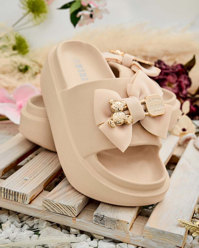 Royalfashion Ženske gumijaste japonke z okrasnim lokom Apis