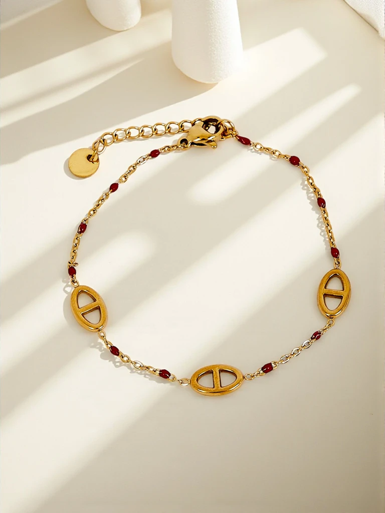 Zapestnica Callisto Aurea z biseri pozlačena