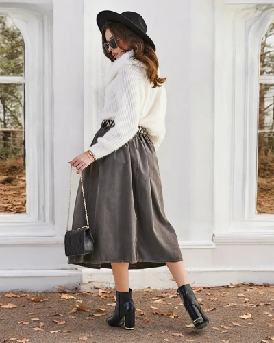Royalfashion Ženska midi krila a la cipelica