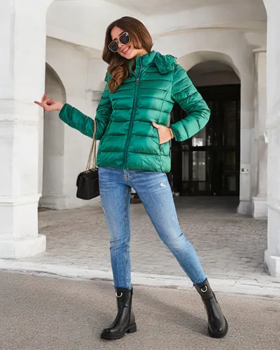 Royalfashion Ženska osivljena zimska jakna