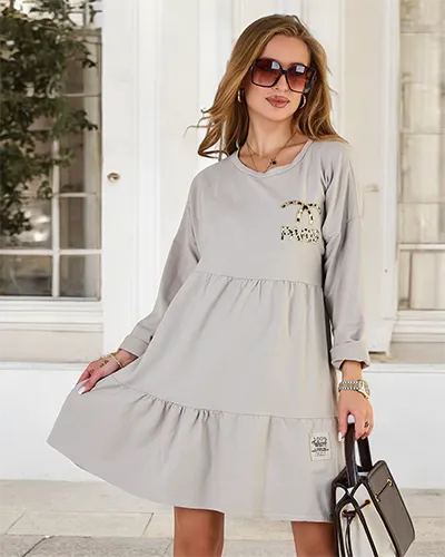 Royalfashion Ženska obleka iz blaga