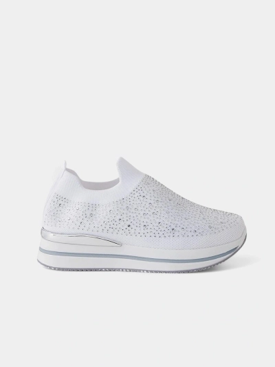 Royalfashion Ženske fabric slip-on športne čevlje z rhinestones Adeq