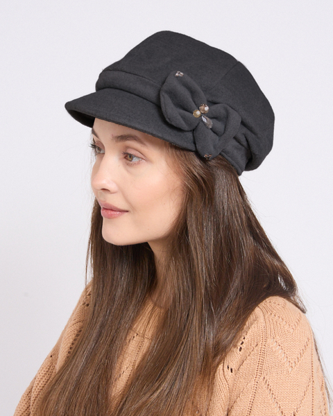 Beret za žene Royalfashion s mašnom