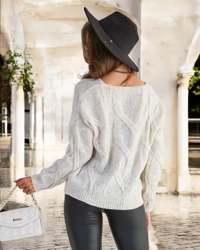 Royalfashion Beżowy sweter damski