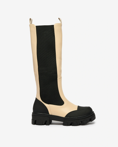 Royalfashion Bež ženski škornji Blyss