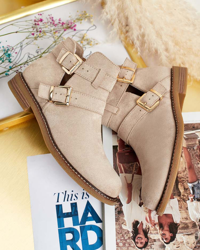 Royalfashion Ženski škornji Geronsa z izrezom