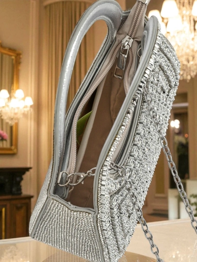 Royalfashion Ženska clutch torbica s cirkoni Myra Quill