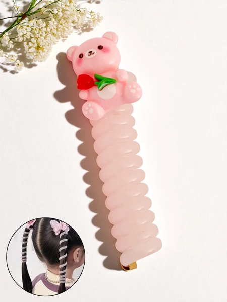 Royalfashion Elastična lasna spirala s plišastim medvedkom Teddy Twist